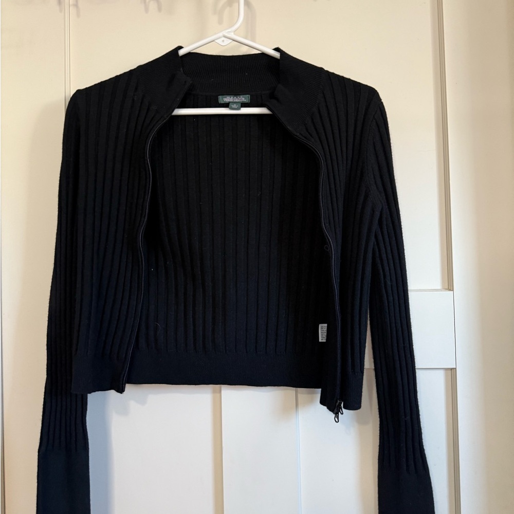 Wild Fable Black Ribbed Women's Shrug
